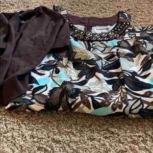 dress and short sweater